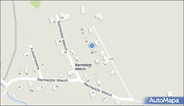 Zakopane, Bachledzki Wierch, 9b, mapa Zakopanego