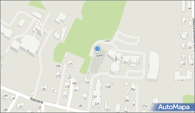 Zakopane, Balzera Oswalda, 21F, mapa Zakopanego