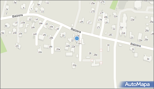 Zakopane, Balzera Oswalda, 24b, mapa Zakopanego
