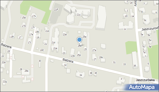 Zakopane, Balzera Oswalda, 25b, mapa Zakopanego