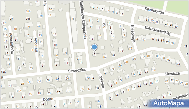 Zamość, Batalionów Chłopskich, 2, mapa Zamościa