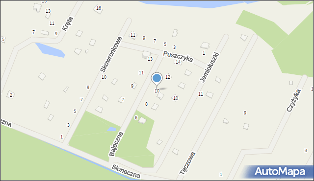 Zawiszyn, Bajeczna, 10, mapa Zawiszyn