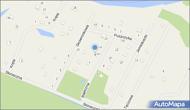 Zawiszyn, Bajeczna, 9, mapa Zawiszyn