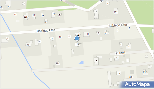 Żelechów, Babiego Lata, 12A, mapa Żelechów