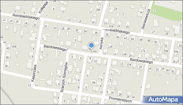 Zgierz, Bardowskiego Piotra, 9, mapa Zgierz