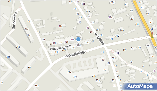 Zgierz, Bazylijska, 39d, mapa Zgierz