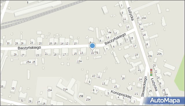 Zgorzelec, Baczyńskiego Krzysztofa Kamila, 11, mapa Zgorzelec