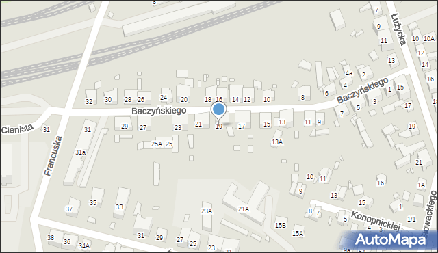 Zgorzelec, Baczyńskiego Krzysztofa Kamila, 19, mapa Zgorzelec