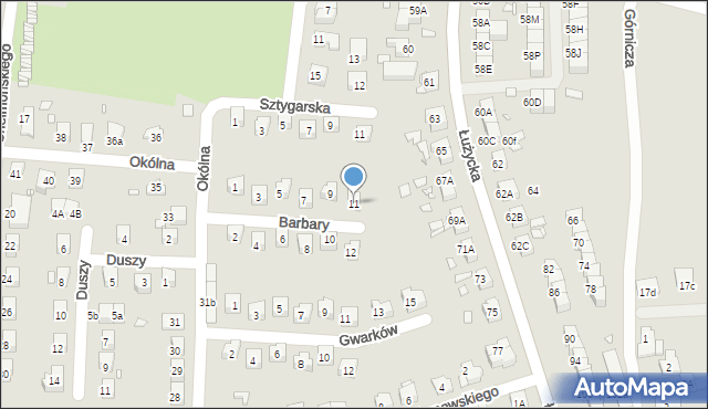 Zgorzelec, Barbary, 11, mapa Zgorzelec