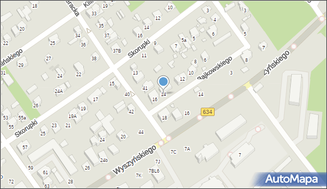 Zielonka, Bajkowskiego Lucjana, 14, mapa Zielonka