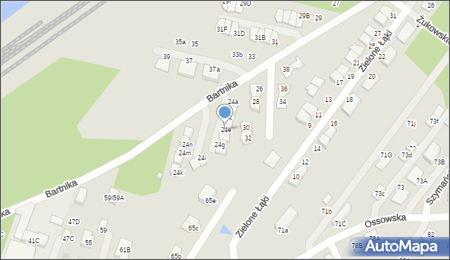 Zielonka, Bartnika Jerzego, 24e, mapa Zielonka