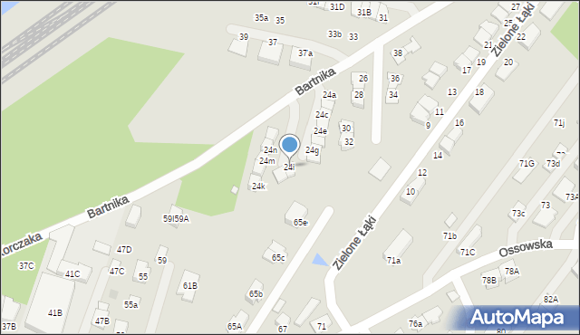 Zielonka, Bartnika Jerzego, 24i, mapa Zielonka