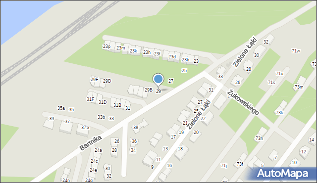 Zielonka, Bartnika Jerzego, 29, mapa Zielonka