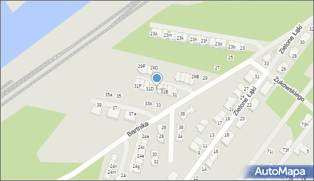Zielonka, Bartnika Jerzego, 31C, mapa Zielonka