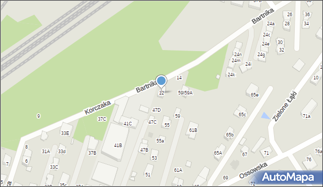 Zielonka, Bartnika-Magika Jerzego, 12, mapa Zielonka