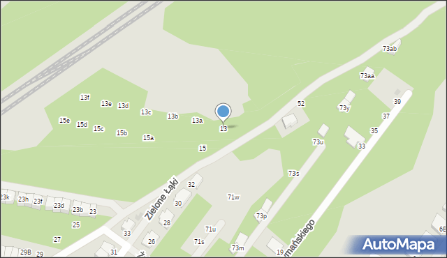 Zielonka, Bartnika-Magika Jerzego, 13, mapa Zielonka