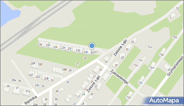 Zielonka, Bartnika-Magika Jerzego, 23, mapa Zielonka