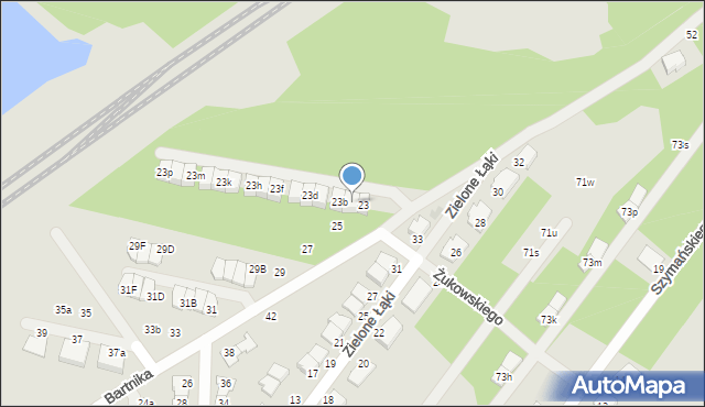 Zielonka, Bartnika-Magika Jerzego, 23a, mapa Zielonka