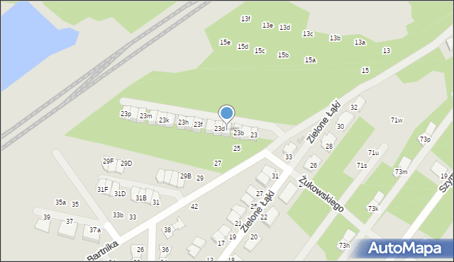 Zielonka, Bartnika-Magika Jerzego, 23c, mapa Zielonka
