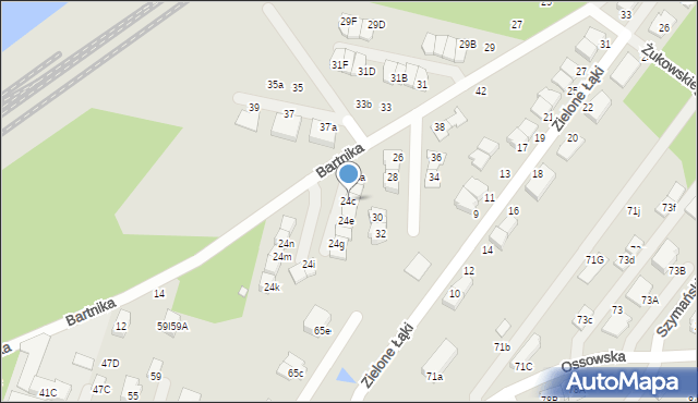 Zielonka, Bartnika-Magika Jerzego, 24c, mapa Zielonka