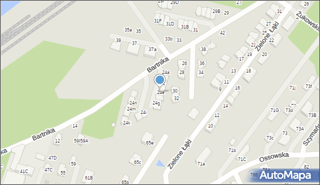 Zielonka, Bartnika-Magika Jerzego, 24e, mapa Zielonka