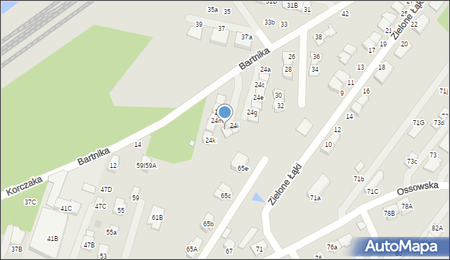 Zielonka, Bartnika-Magika Jerzego, 24j, mapa Zielonka