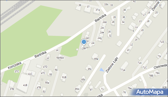 Zielonka, Bartnika-Magika Jerzego, 24k, mapa Zielonka