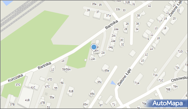 Zielonka, Bartnika-Magika Jerzego, 24l, mapa Zielonka