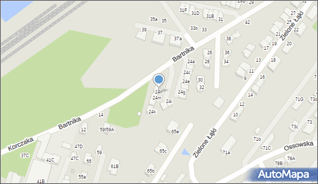 Zielonka, Bartnika-Magika Jerzego, 24n, mapa Zielonka
