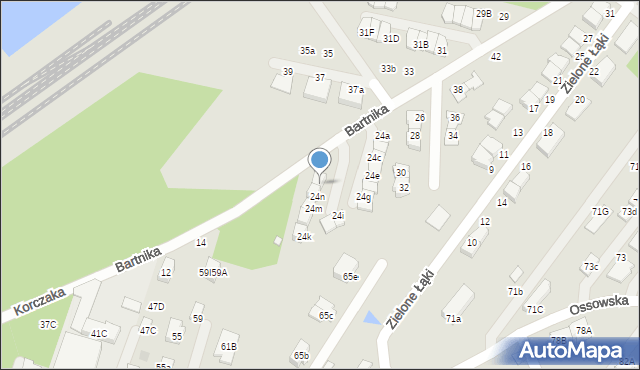 Zielonka, Bartnika-Magika Jerzego, 24o, mapa Zielonka