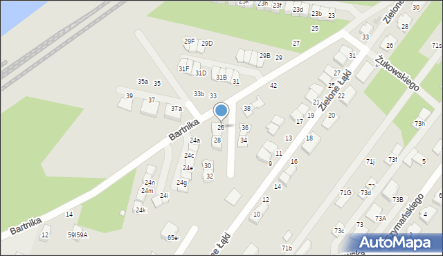 Zielonka, Bartnika-Magika Jerzego, 26, mapa Zielonka