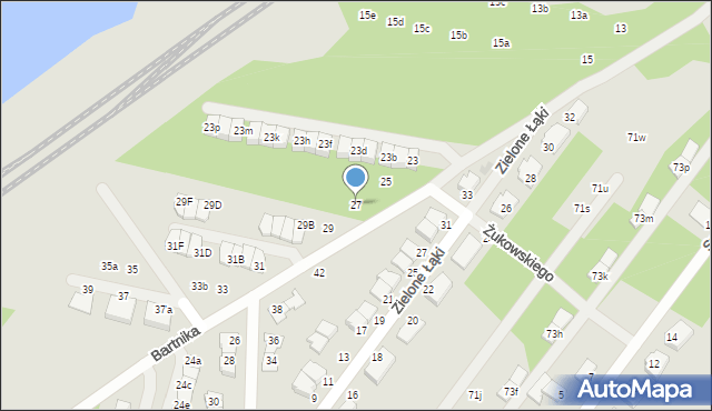 Zielonka, Bartnika-Magika Jerzego, 27, mapa Zielonka