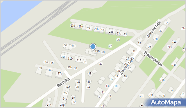 Zielonka, Bartnika-Magika Jerzego, 29A, mapa Zielonka