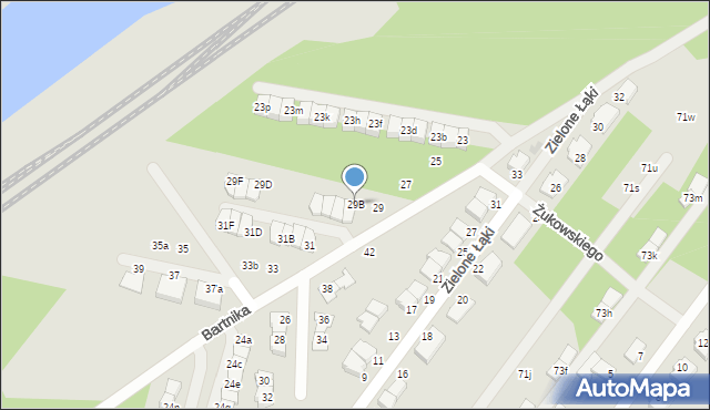 Zielonka, Bartnika-Magika Jerzego, 29B, mapa Zielonka