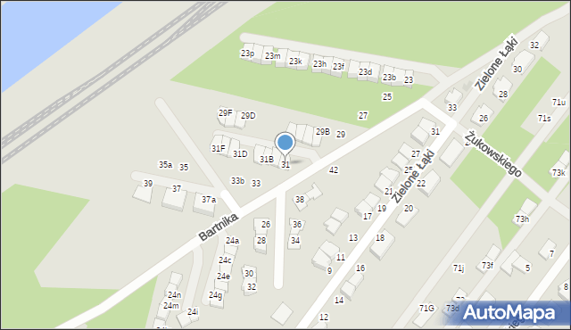 Zielonka, Bartnika-Magika Jerzego, 31, mapa Zielonka