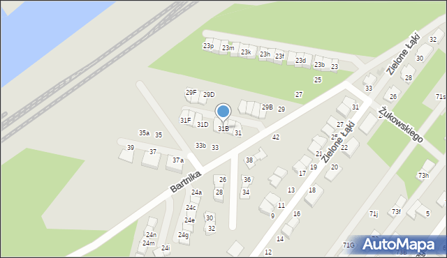 Zielonka, Bartnika-Magika Jerzego, 31B, mapa Zielonka