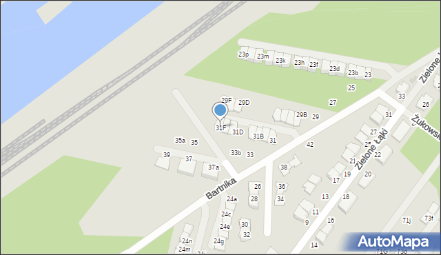 Zielonka, Bartnika-Magika Jerzego, 31F, mapa Zielonka
