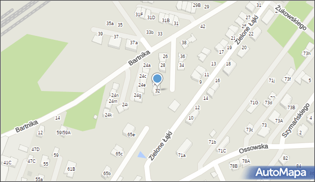 Zielonka, Bartnika-Magika Jerzego, 32, mapa Zielonka