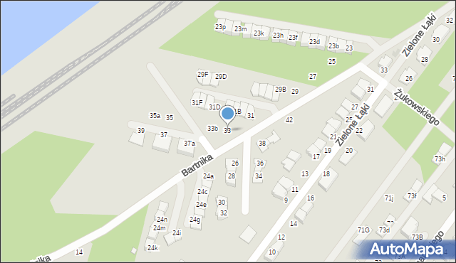 Zielonka, Bartnika-Magika Jerzego, 33, mapa Zielonka
