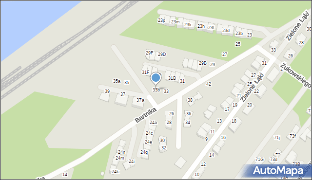 Zielonka, Bartnika-Magika Jerzego, 33b, mapa Zielonka