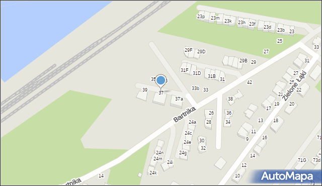 Zielonka, Bartnika-Magika Jerzego, 37, mapa Zielonka