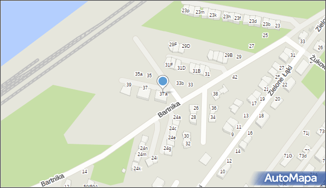 Zielonka, Bartnika-Magika Jerzego, 37a, mapa Zielonka
