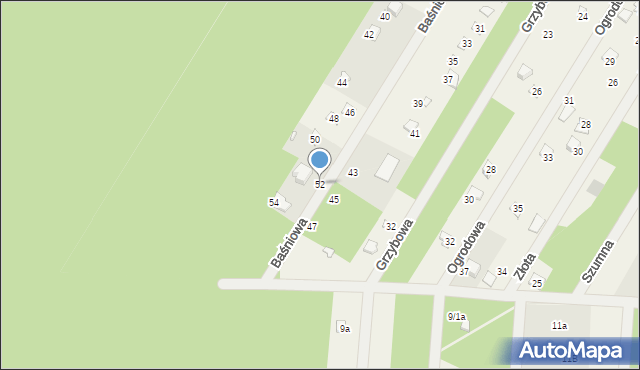 Zofiówka, Baśniowa, 52, mapa Zofiówka