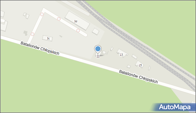 Zwierzyniec, Batalionów Chłopskich, 11, mapa Zwierzyniec