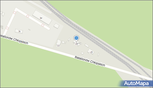 Zwierzyniec, Batalionów Chłopskich, 13, mapa Zwierzyniec