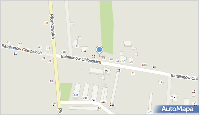 Zwoleń, Batalionów Chłopskich, 30, mapa Zwoleń