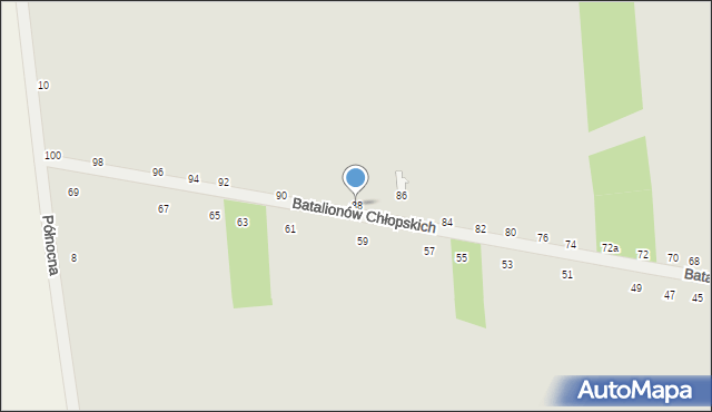 Zwoleń, Batalionów Chłopskich, 88, mapa Zwoleń