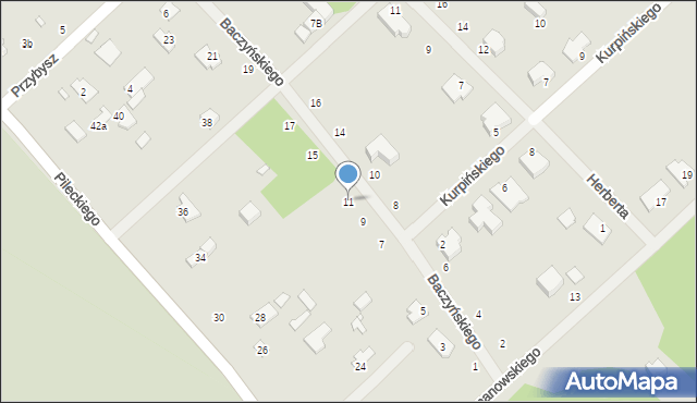 Żyrardów, Baczyńskiego Krzysztofa Kamila, 11, mapa Żyrardów