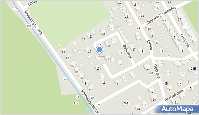 Żyrardów, Bajkowa, 17, mapa Żyrardów