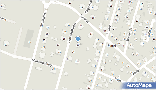 Aleksandrów Kujawski, Bębnowskiego Wacława, 18, mapa Aleksandrów Kujawski